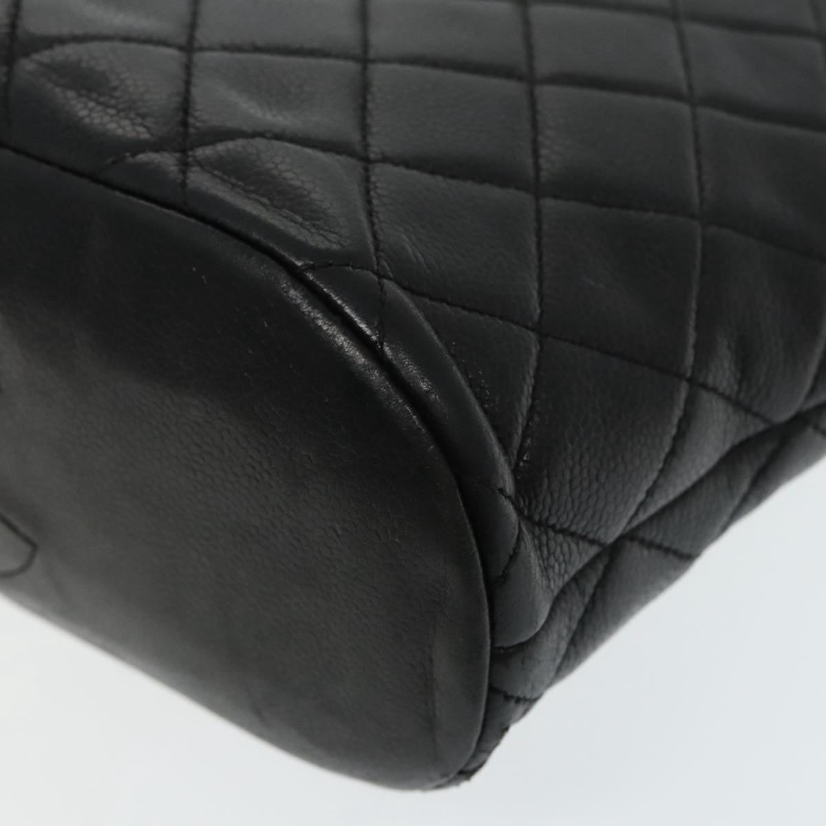 CHANEL Matelasse Tote Bag Caviar Skin Black CC bs18884
