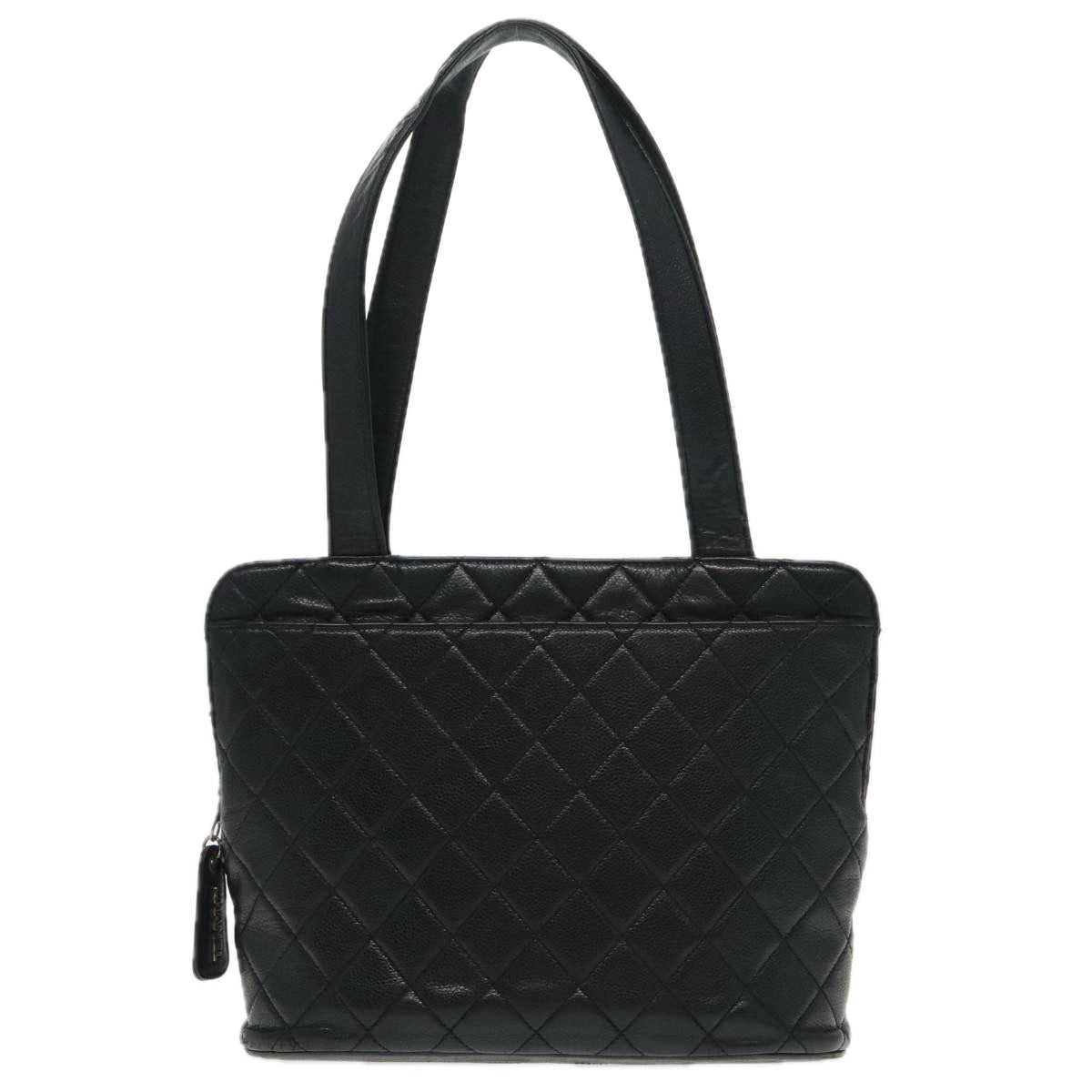 CHANEL Matelasse Tote Bag Caviar Skin Black CC bs18884