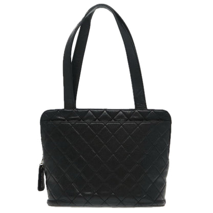 CHANEL Matelasse Tote Bag Caviar Skin Black CC bs18884