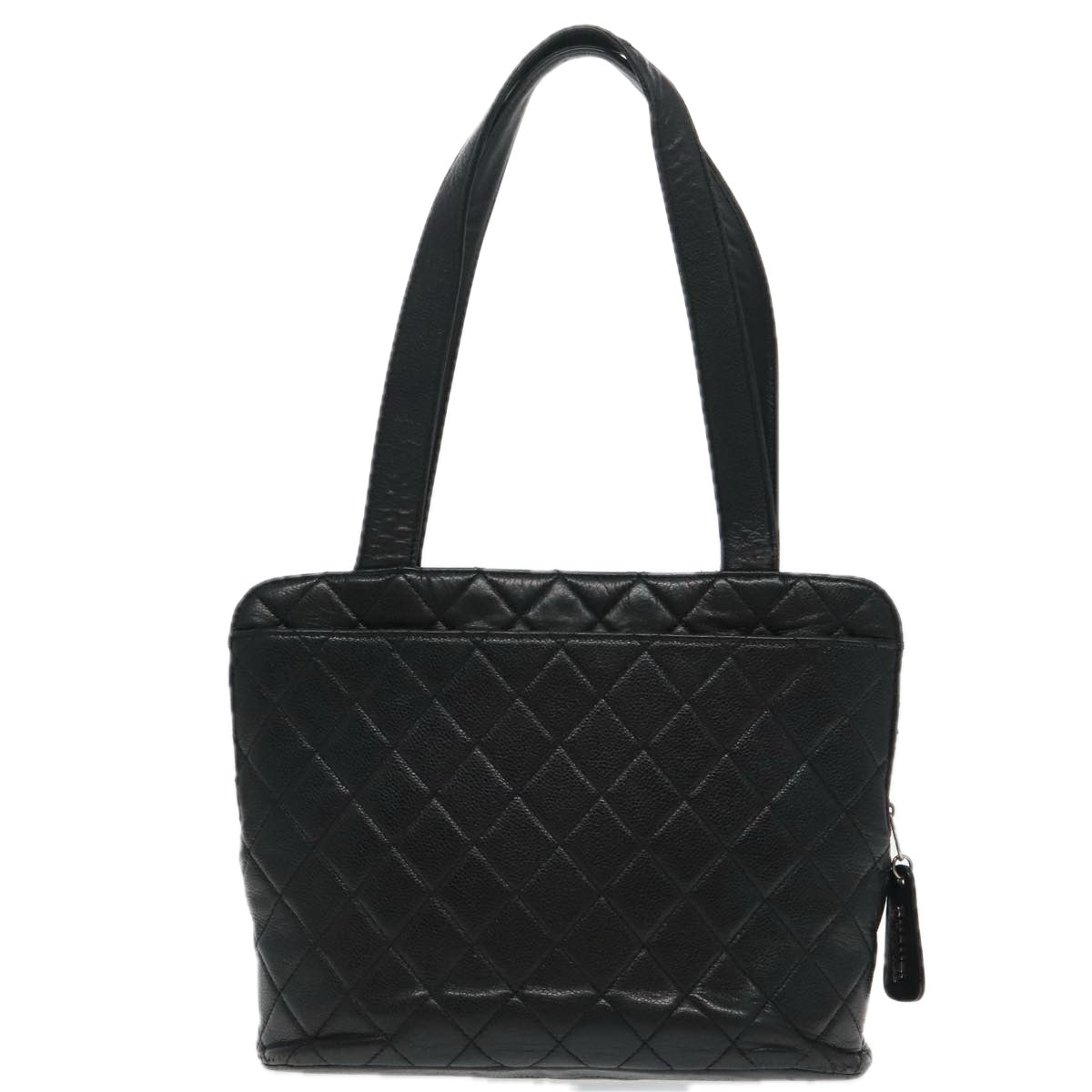 CHANEL Matelasse Tote Bag Caviar Skin Black CC bs18884