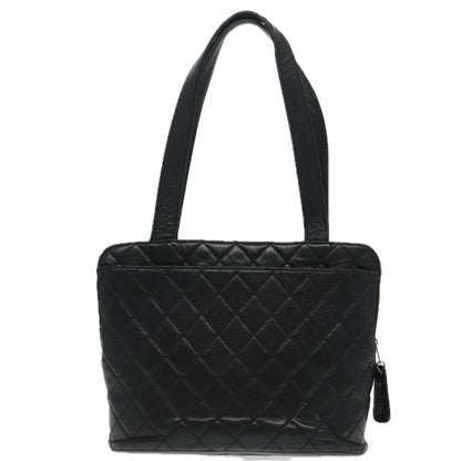 CHANEL Matelasse Tote Bag Caviar Skin Black CC bs18884