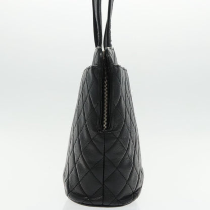 CHANEL Matelasse Tote Bag Caviar Skin Black CC bs18884