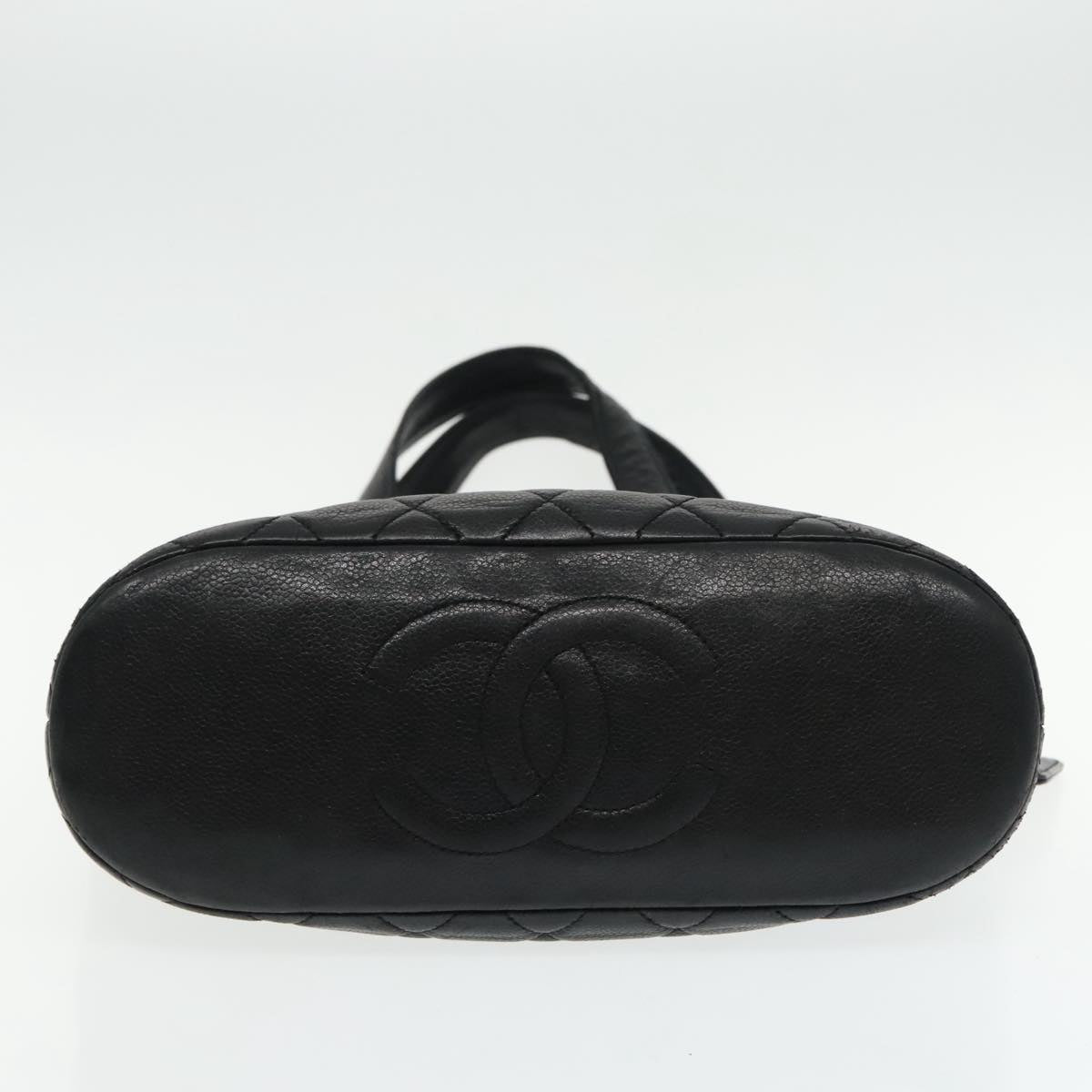 CHANEL Matelasse Tote Bag Caviar Skin Black CC bs18884