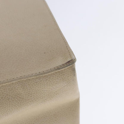 CHANEL COCO Mark Chain Tote Bag Caviar Skin Beige Gold CC bs18886