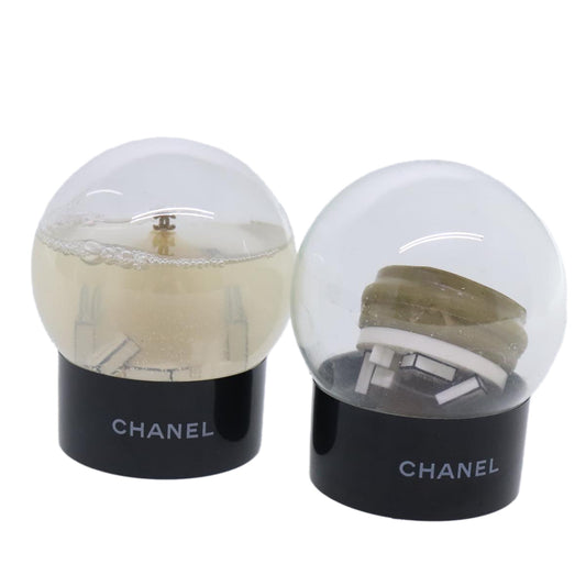 CHANEL Snow Globe 2Set Clear CC bs18933