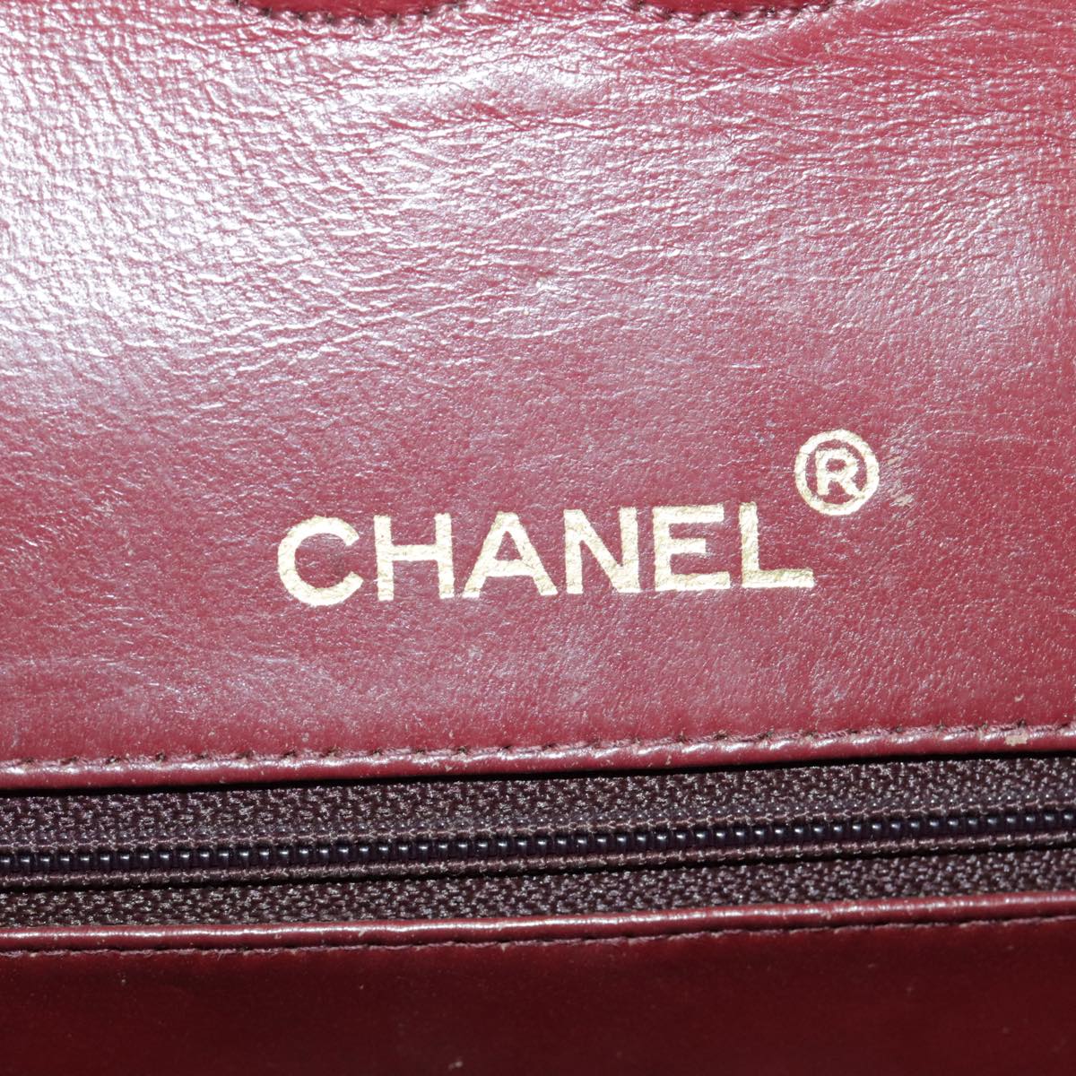 CHANEL Matrasse Chain Shoulder Bag Lamb Skin Black Gold CC bs19047A