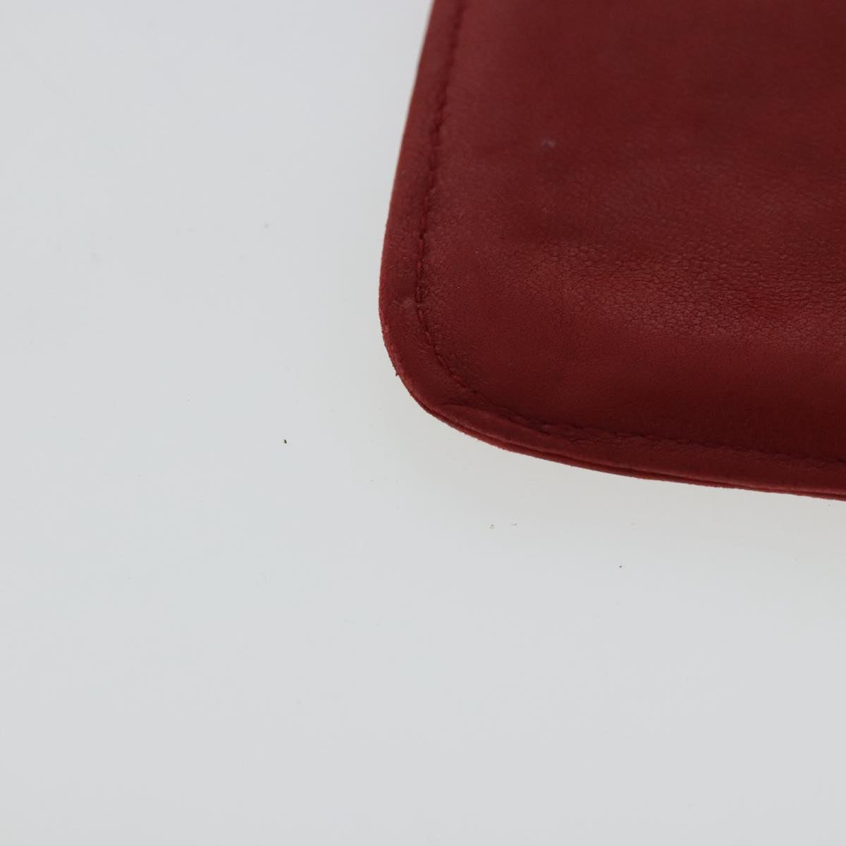 CHANEL Sunglass Case Leather Red CC bs19060