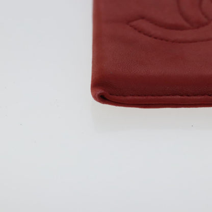 CHANEL Sunglass Case Leather Red CC bs19060
