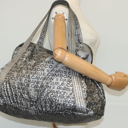 CHANEL Unlimited Tote Bag Nylon Silver CC bs19128