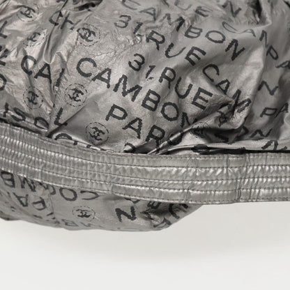 CHANEL Unlimited Shoulder Bag Nylon Silver CC bs19166