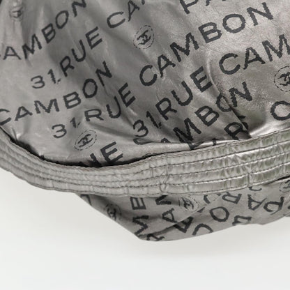 CHANEL Unlimited Shoulder Bag Nylon Silver CC bs19166
