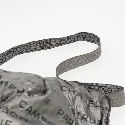 CHANEL Unlimited Shoulder Bag Nylon Silver CC bs19166