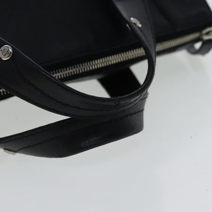 CHANEL V stitch Hand Bag Leather Black Silver CC bs19168