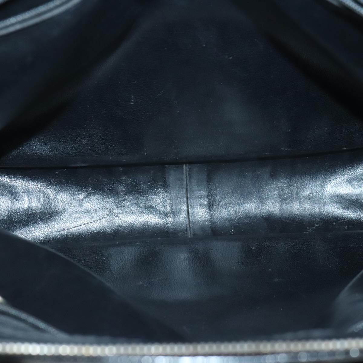 CHANEL V Stitch Hand Bag Patent leather Black Gold CC bs19212