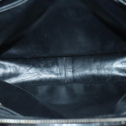 CHANEL V Stitch Hand Bag Patent leather Black Gold CC bs19212