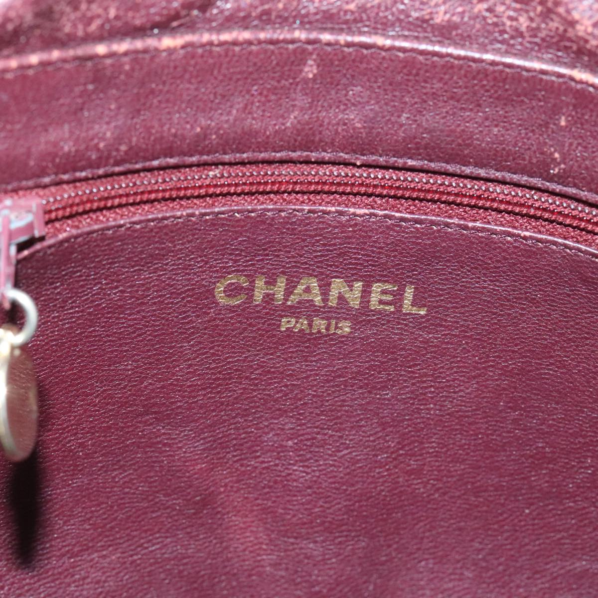 CHANEL Matelasse Chain Shoulder Bag Cotton Black Gold CC bs19253