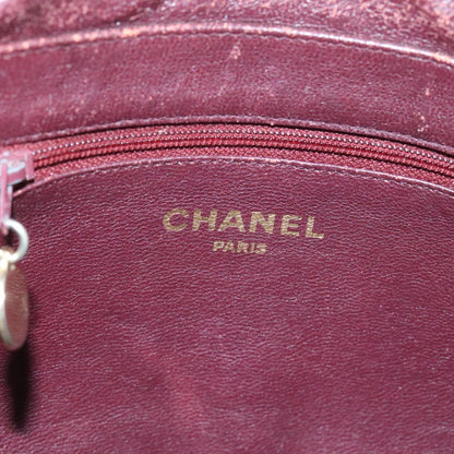 CHANEL Matelasse Chain Shoulder Bag Cotton Black Gold CC bs19253