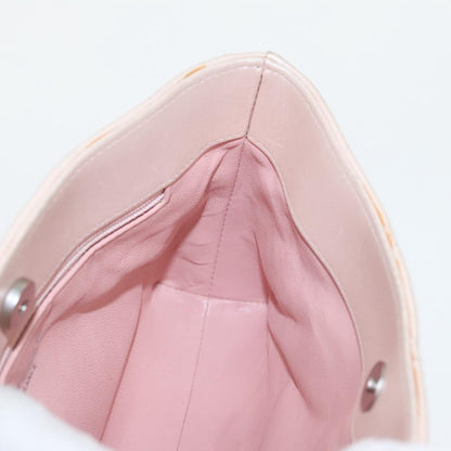CHANEL Matelasse Chain Hand Bag Leather Pink Silver CC bs19287