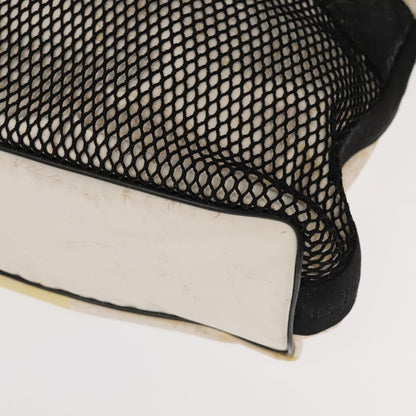 CHANEL Chanel Sports Shoulder Bag Nylon White Black CC bs19291