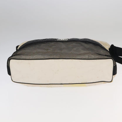 CHANEL Chanel Sports Shoulder Bag Nylon White Black CC bs19291