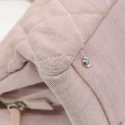 CHANEL Matelasse COCO Mark Hand Bag Canvas Pink Silver CC bs19387