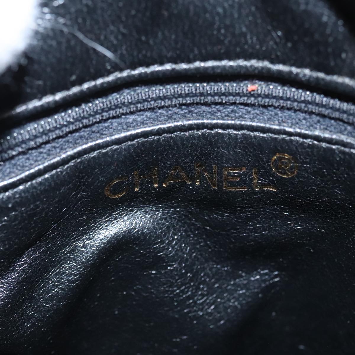 CHANEL Matelasse Hand Bag Velor Orange Gold CC bs19395