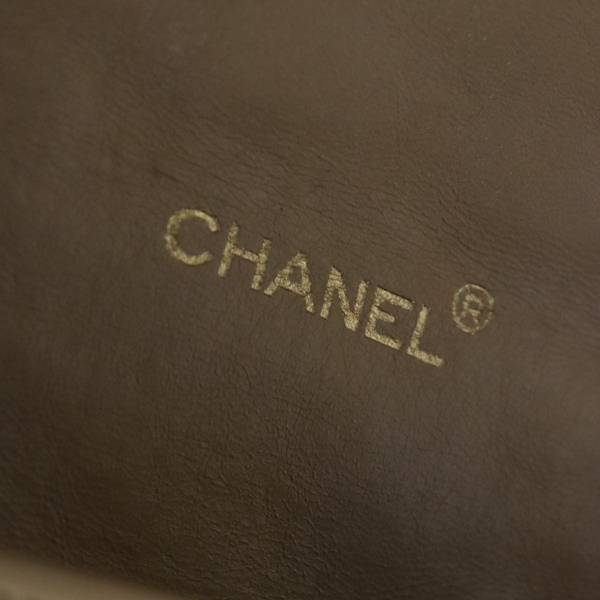 CHANEL Matelasse Chain Hand Bag Lamb Skin Beige Gold CC bs19431