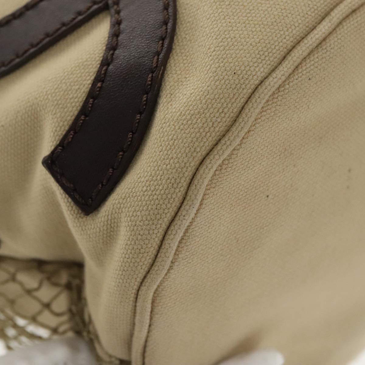 CHANEL Shoulder Bag Canvas Beige CC bs19434