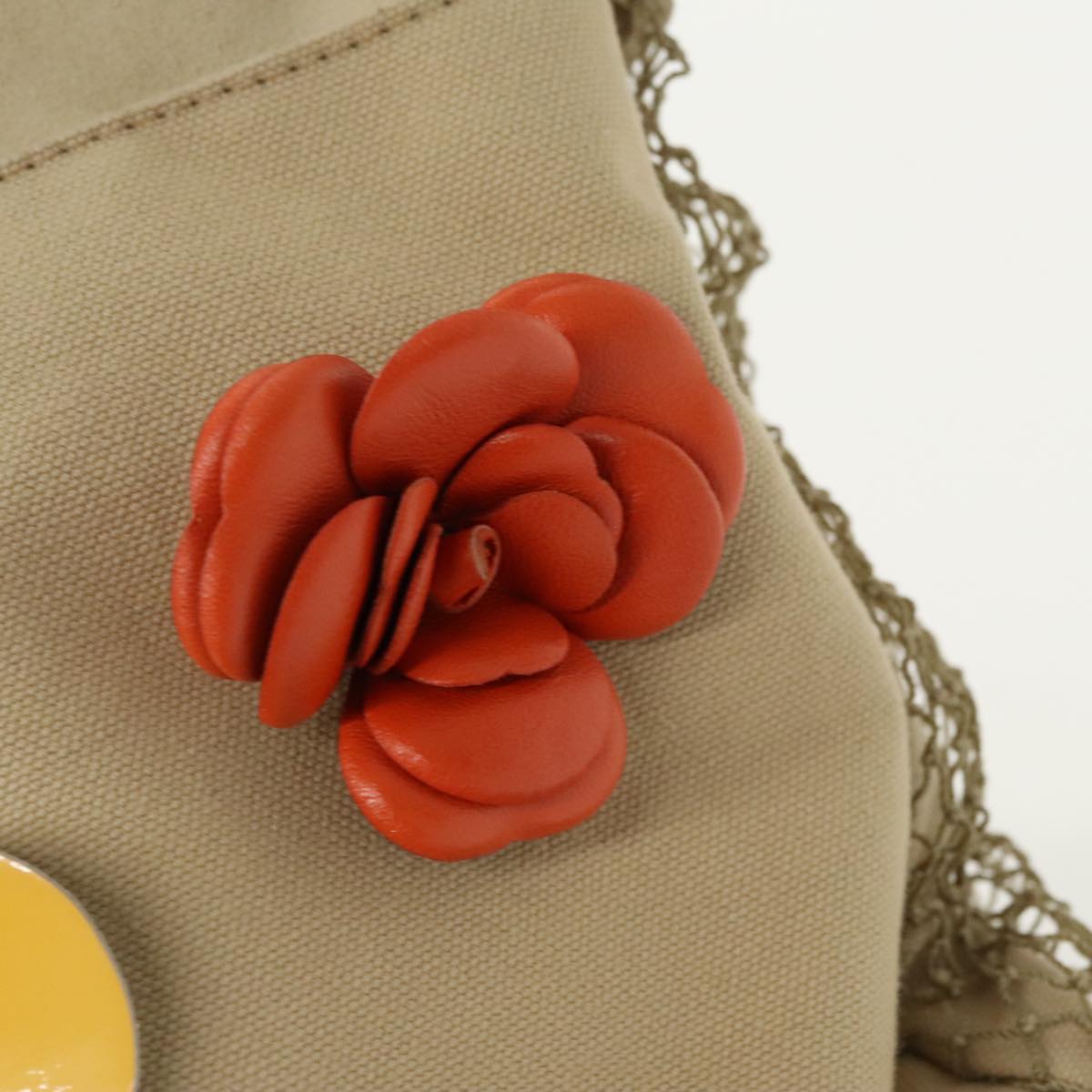 CHANEL Shoulder Bag Canvas Beige CC bs19434