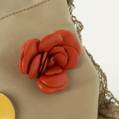 CHANEL Shoulder Bag Canvas Beige CC bs19434