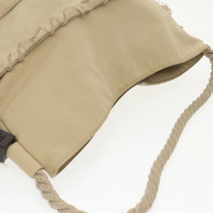 CHANEL Shoulder Bag Canvas Beige CC bs19434
