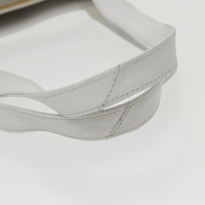 CHANEL Shoulder Bag Caviar Skin White Gold CC bs19456