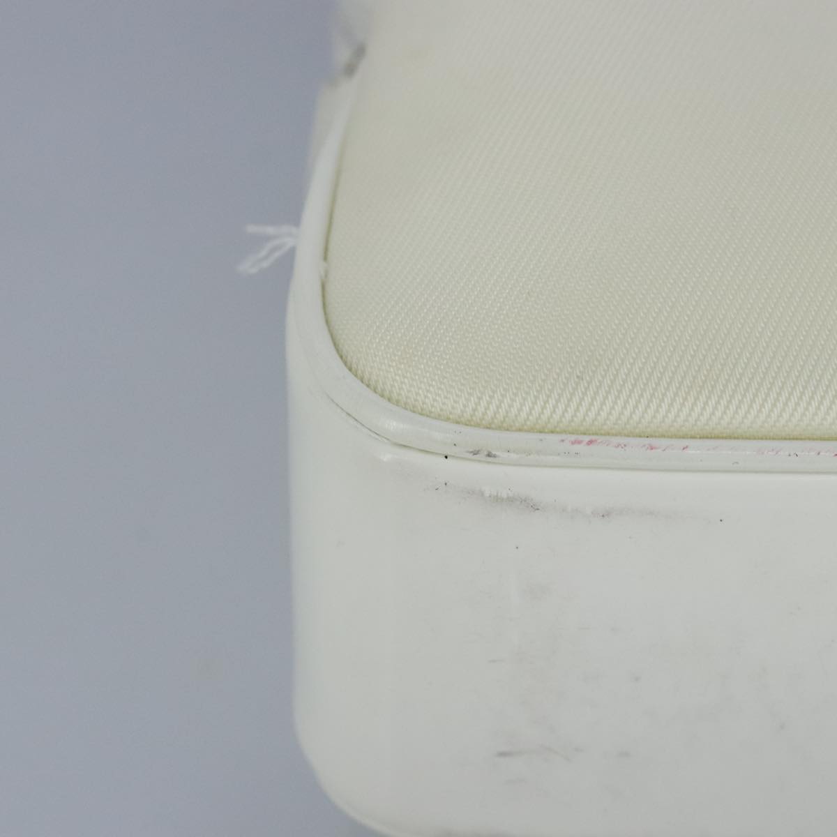 GUCCI Bamboo Hand Bag Nylon Leather White Silver 000 2040 0538  bs19480