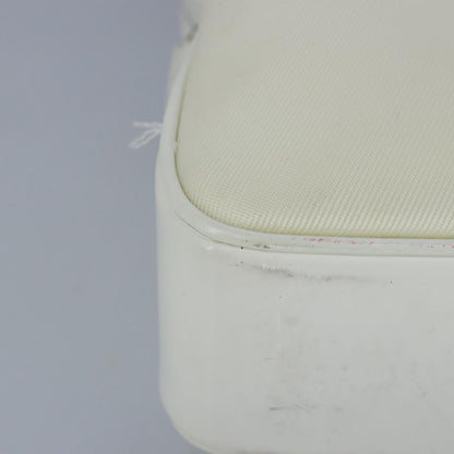 GUCCI Bamboo Hand Bag Nylon Leather White Silver 000 2040 0538  bs19480
