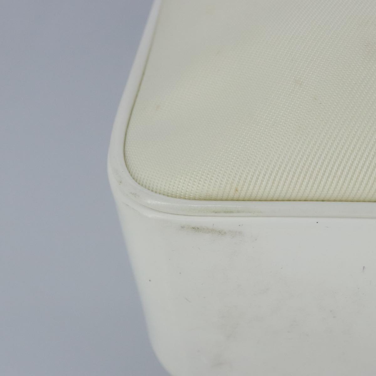 GUCCI Bamboo Hand Bag Nylon Leather White Silver 000 2040 0538  bs19480