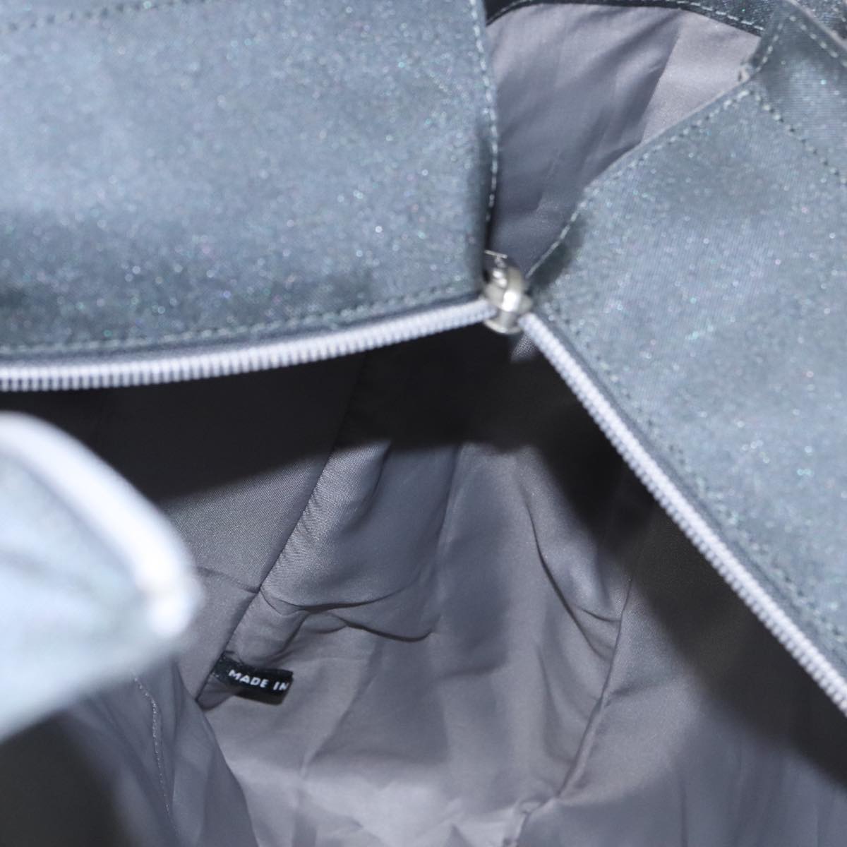 CHANEL Tote Bag Nylon Gray White CC bs19531