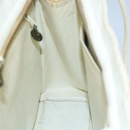 CHANEL Shoulder Bag Caviar Skin White CC bs19618