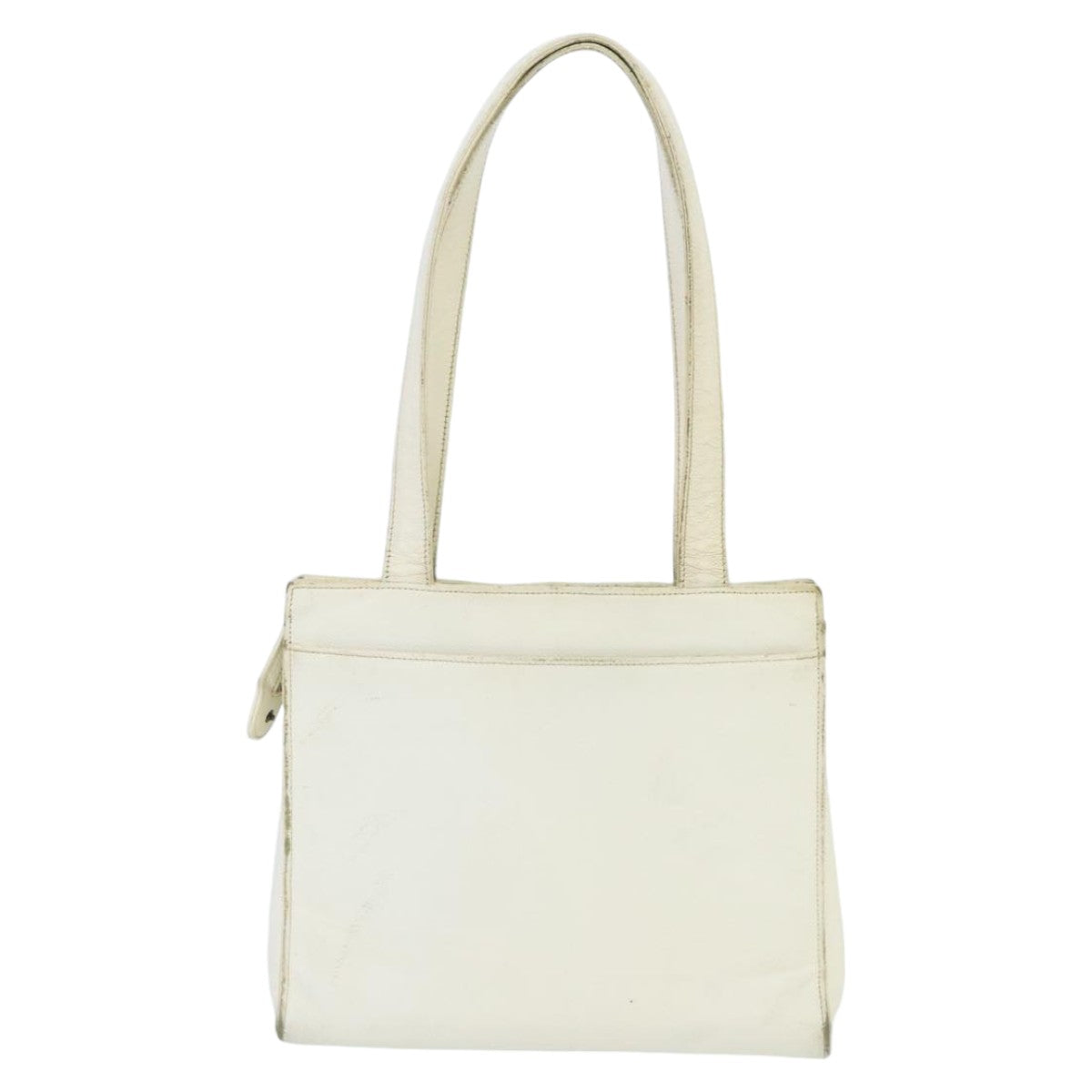 CHANEL Shoulder Bag Caviar Skin White CC bs19618