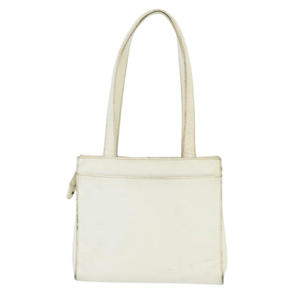 CHANEL Shoulder Bag Caviar Skin White CC bs19618