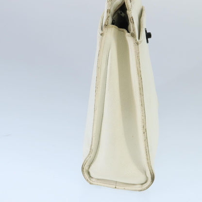 CHANEL Shoulder Bag Caviar Skin White CC bs19618
