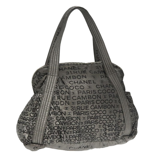 CHANEL Unlimited Tote Bag Nylon Silver CC bs19653