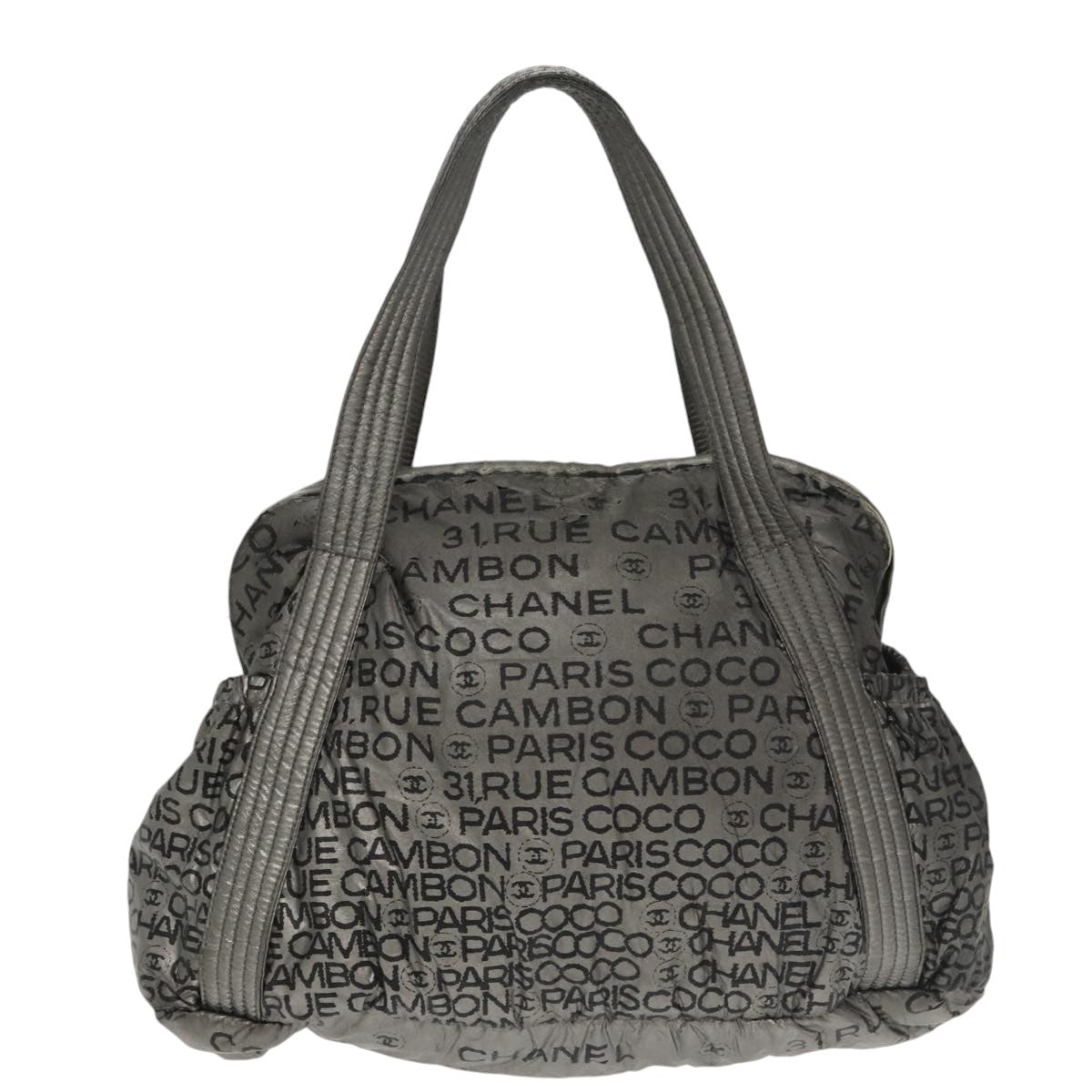 CHANEL Unlimited Tote Bag Nylon Silver CC bs19653