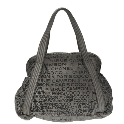 CHANEL Unlimited Tote Bag Nylon Silver CC bs19653