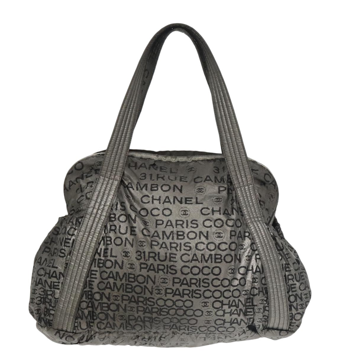 CHANEL Unlimited Tote Bag Nylon Silver CC bs19653