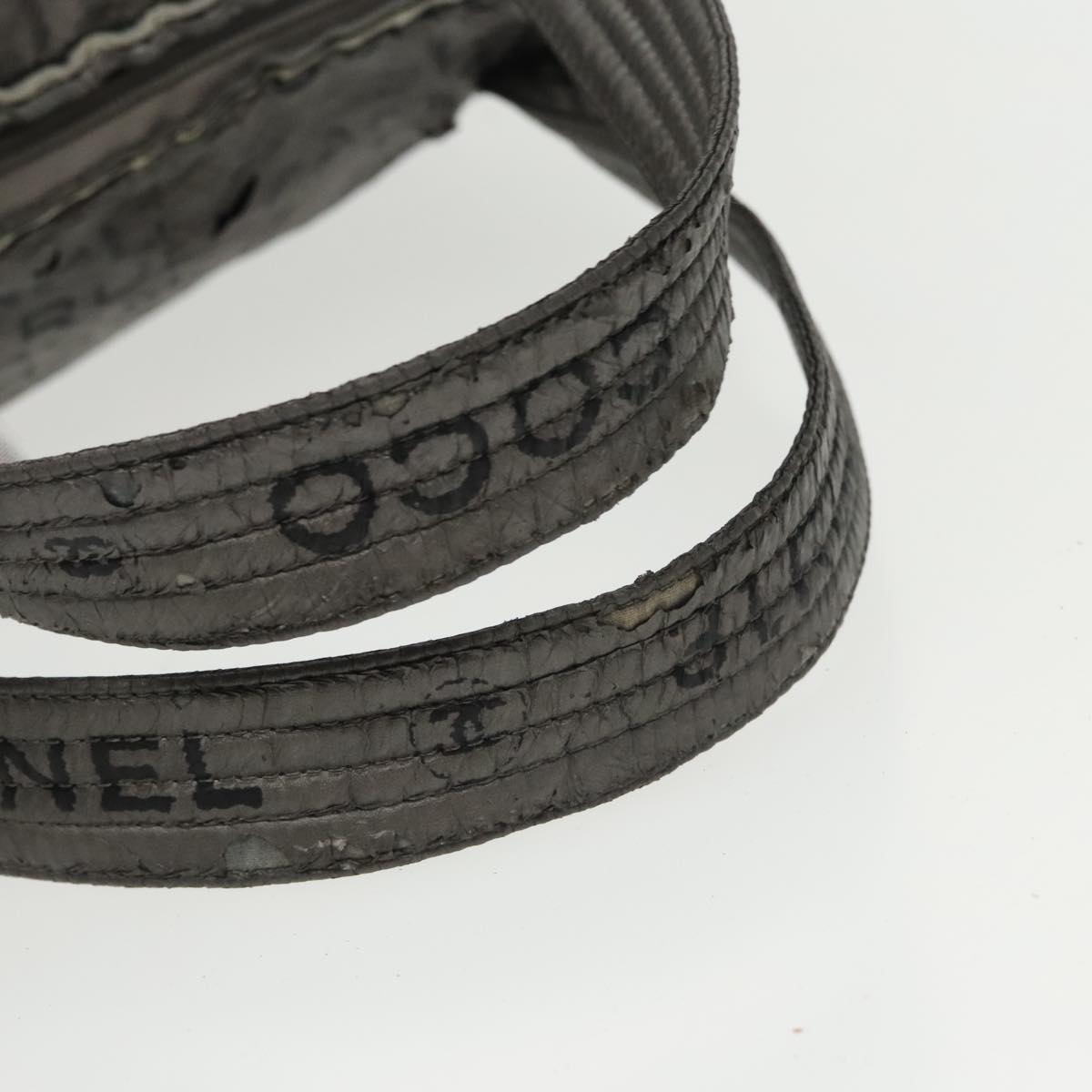 CHANEL Unlimited Tote Bag Nylon Silver CC bs19653