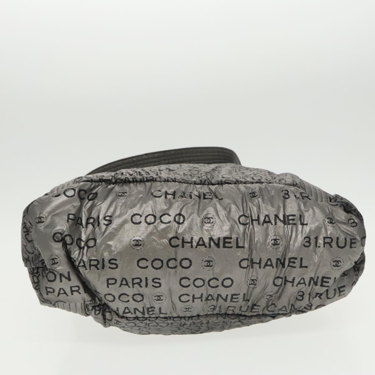 CHANEL Unlimited Tote Bag Nylon Silver CC bs19653