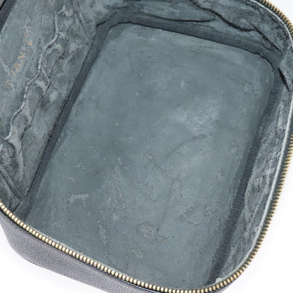 CHANEL Vanity COCO Mark Pouch Caviar Skin Black Gold CC bs19771