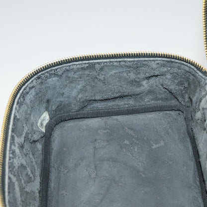 CHANEL Vanity COCO Mark Pouch Caviar Skin Black Gold CC bs19771