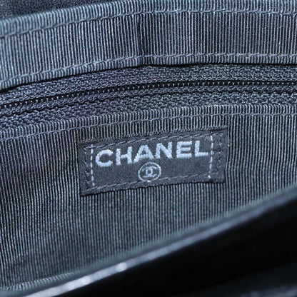 CHANEL Choco Bar Waist bag Lamb Skin Black Gold CC bs19810