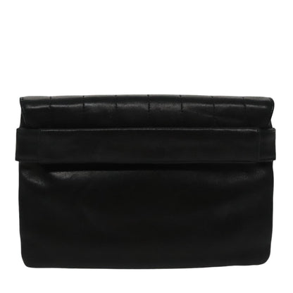 CHANEL Choco Bar Waist bag Lamb Skin Black Gold CC bs19810